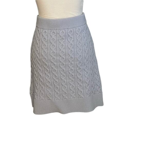 *NWOT Paige Juliet Cable Wool Blend Sweater Skirt in Sky Blue – Sz M - Picture 7 of 11